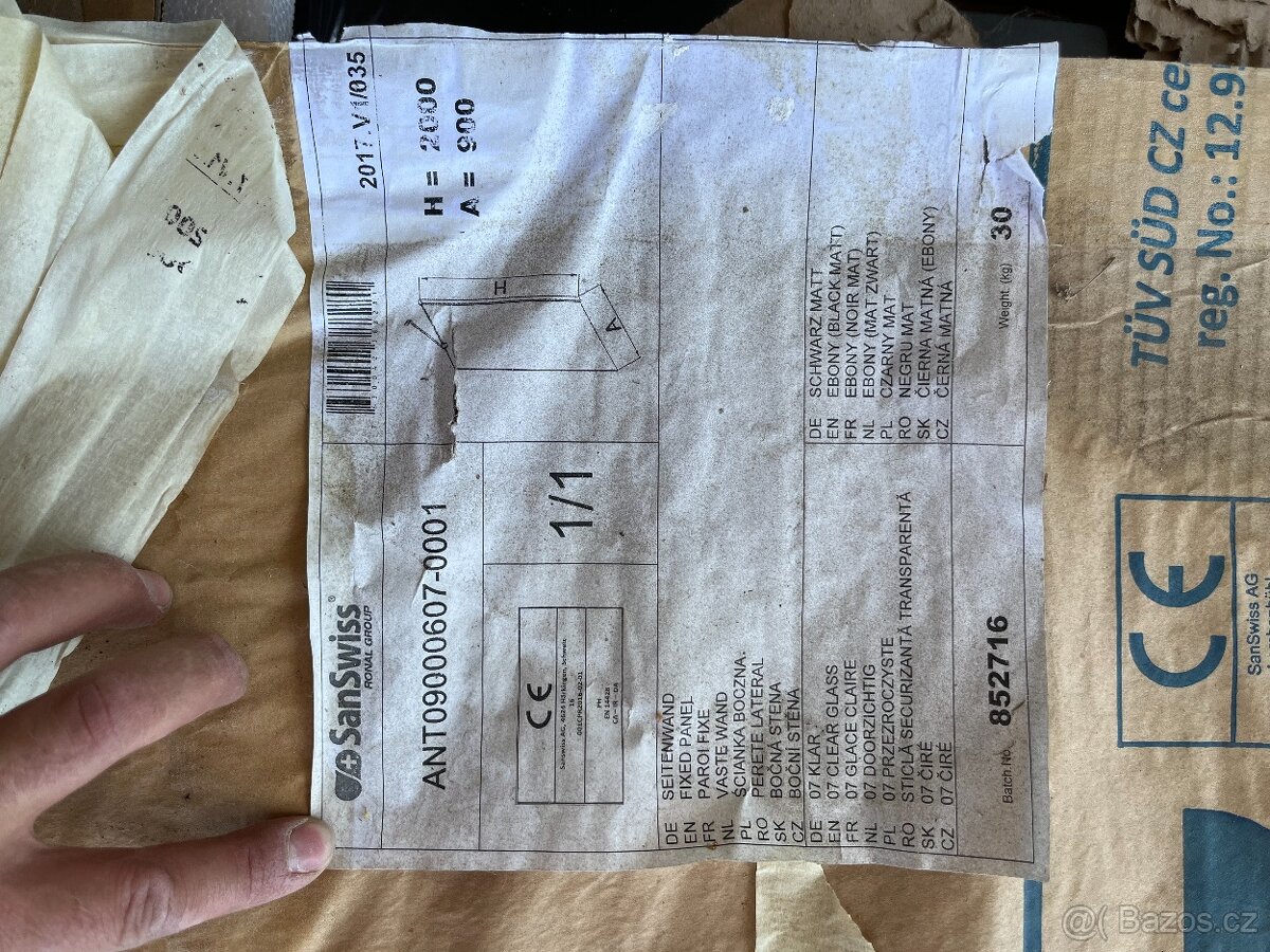 Stěna sprchový kout SanSwiss 200cm - 2