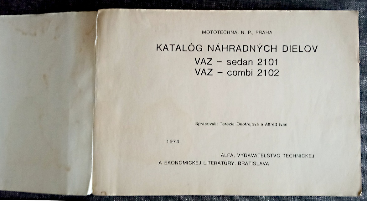 Katalogy ND VAZ 2101/2102 a Lada 1500 (2103) - 2