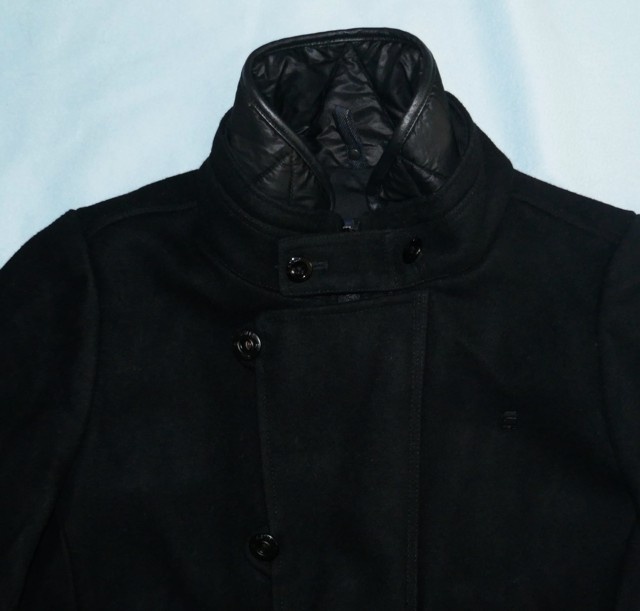 Kvalitní černý vlněný kabát/paleto, vel. S, zn. G-Star - 2