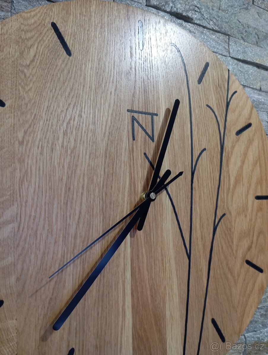 Hodiny masiv dub 45cm (2,5cm tl) - 2