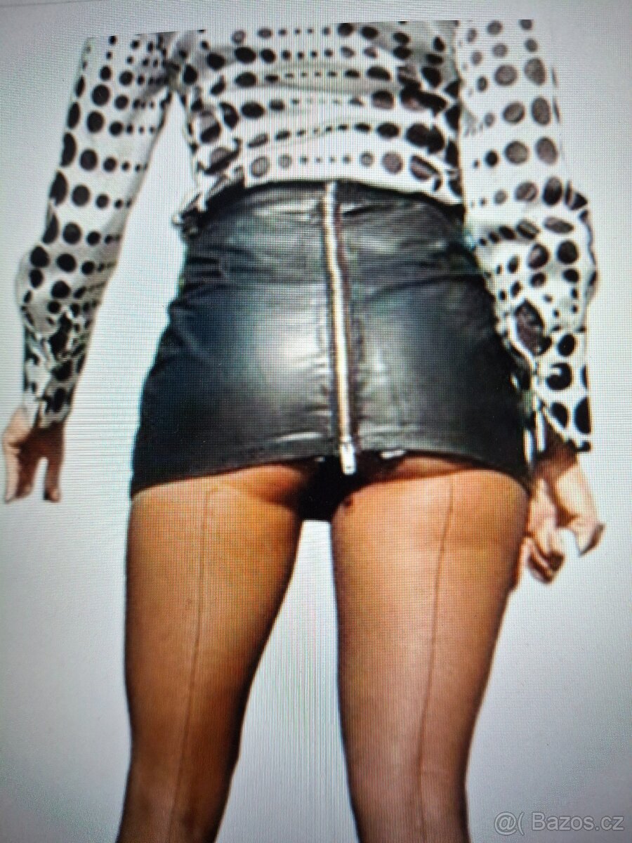 Kožená mini sukně - 2