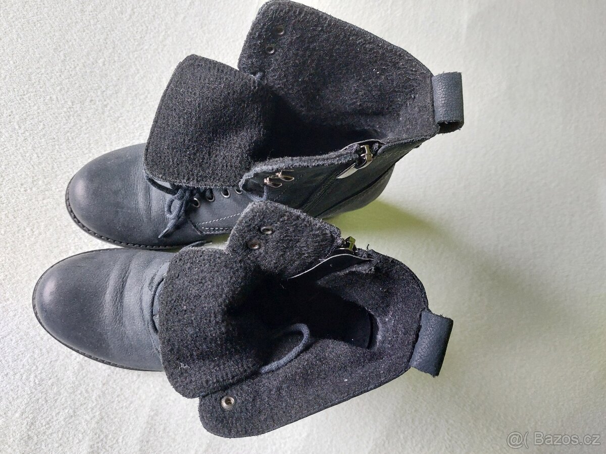 Dámské zimní modré kozačky vel. 36 - 2