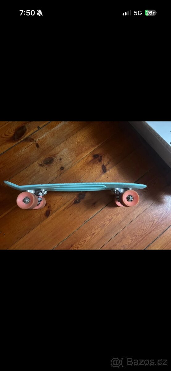 Pennyboard tyrkysovy a ruzovy - 2