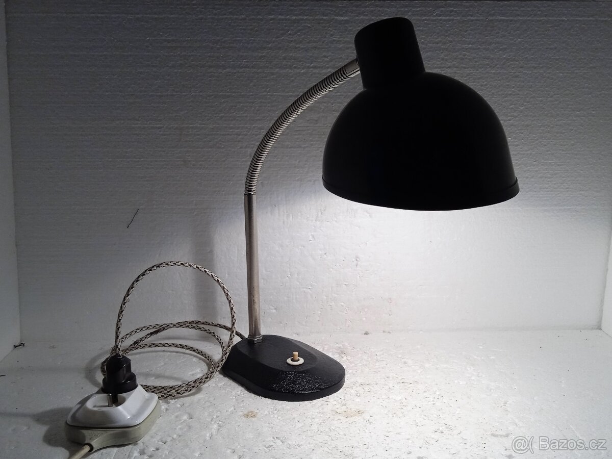 Retro bakelitová stolní lampa s husím krkem - 2