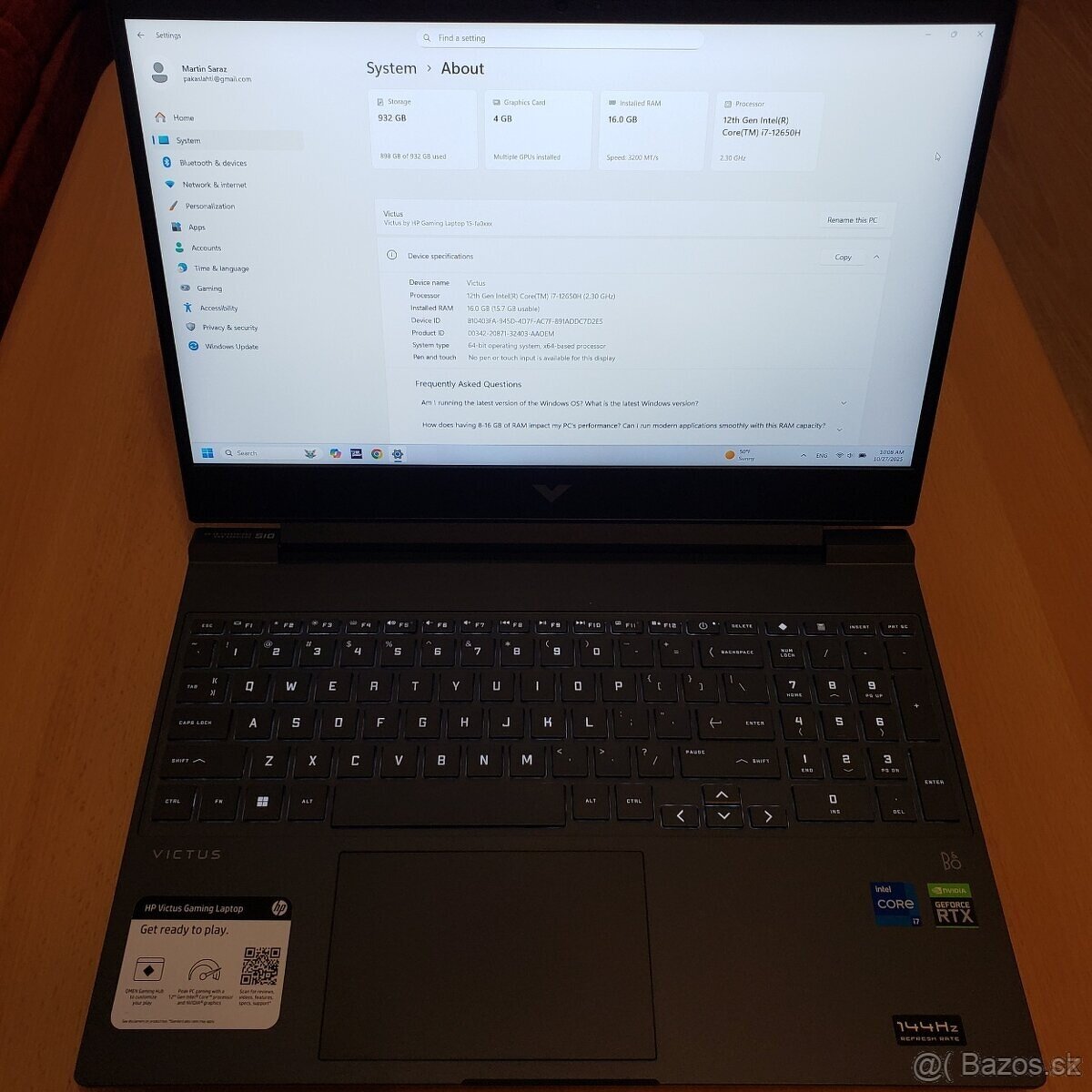 Herný notebook HP - Victus 15.6" Gaming Laptop - 2