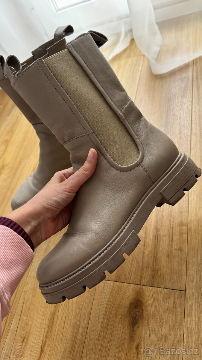 Chelsea boty vysoké vel. 42 béžové - MJUS Beatrix - 2