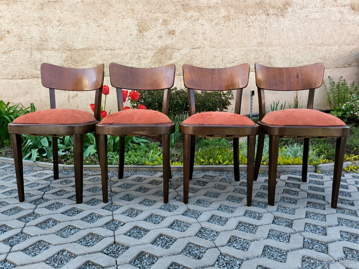 Starožitné Art Deco jídelní židle Thonet, 30. léta - 2