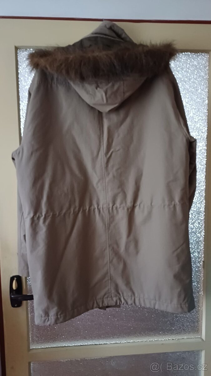 Pánská podzimní khaki bunda s kapucou, postava 175 cm - 2