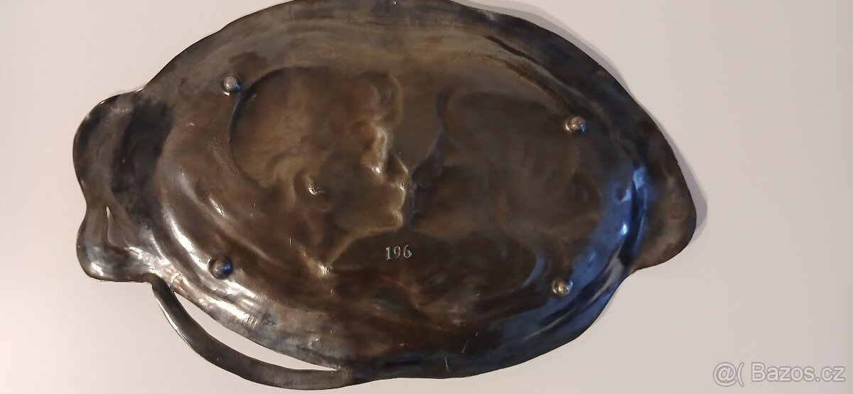 Secesní podnos "Milenci" - 2