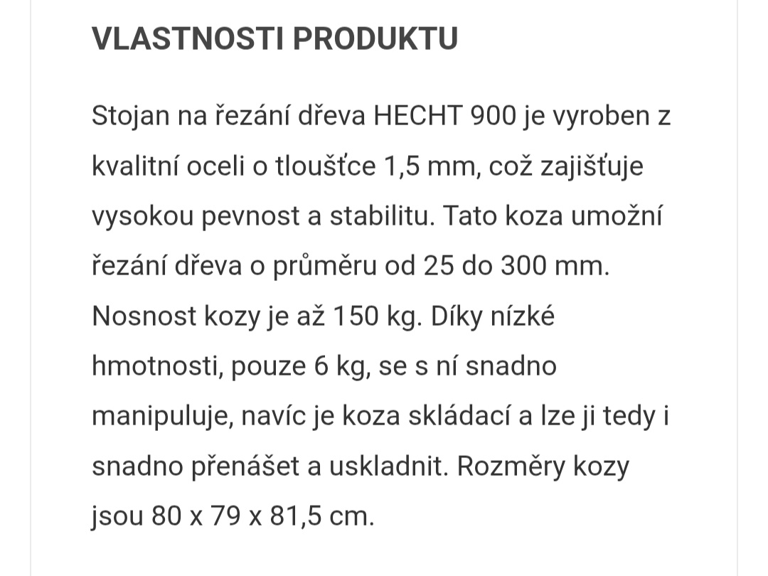 HECHT 900 koza - 2