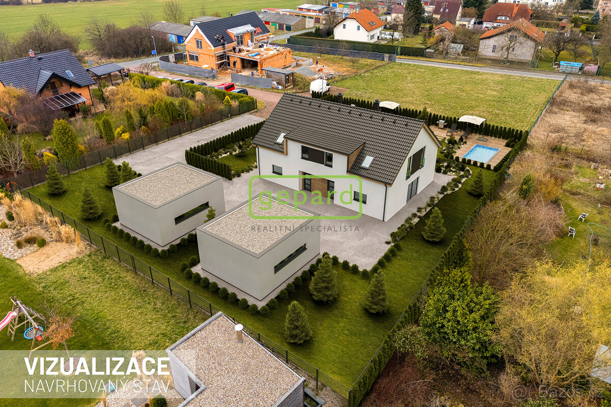 Prodej pozemku 1653m2 pro výstavbu rodinného dvojdomu, Mníše - 2