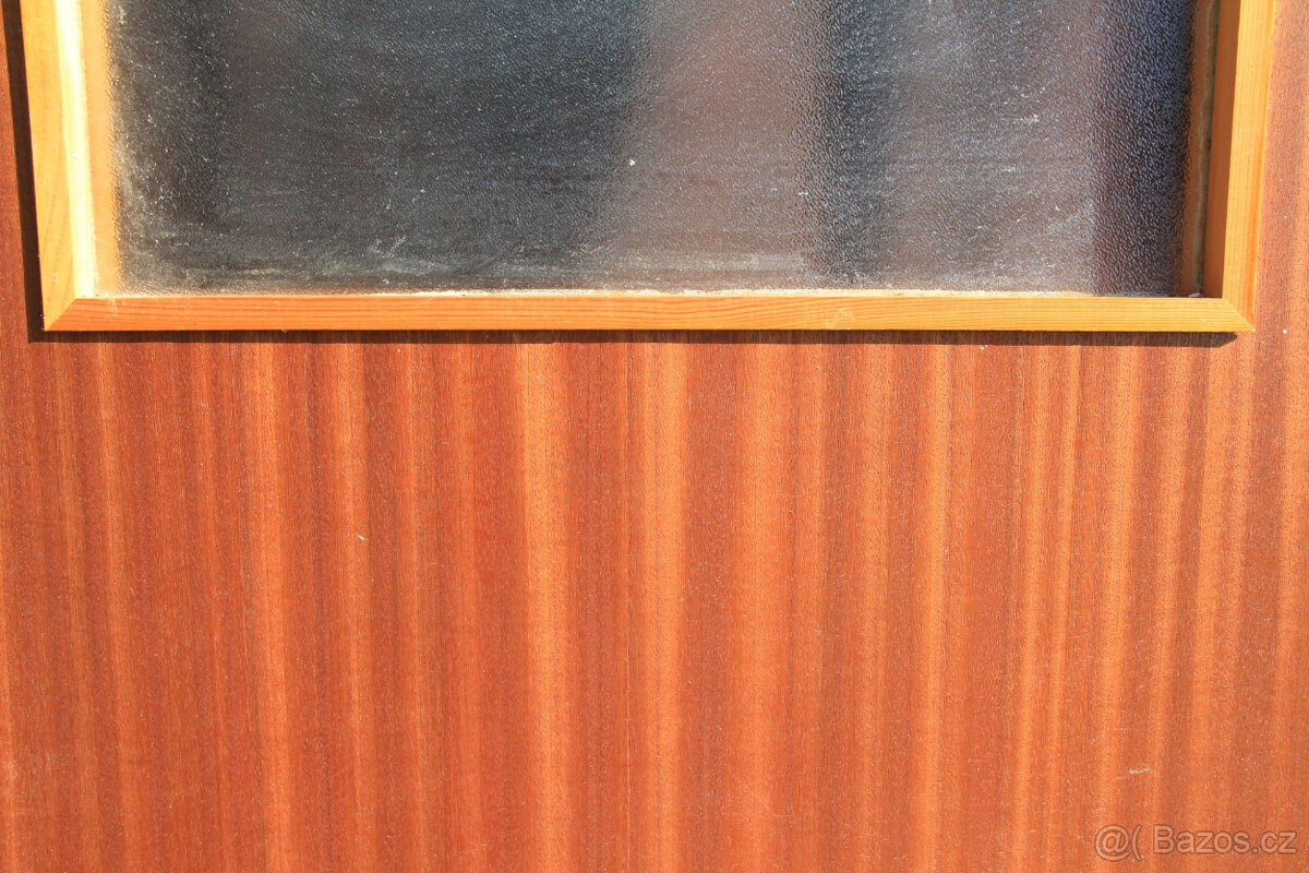 Interiérové dvoukřídlé dřevěné dveře prosklené - 2