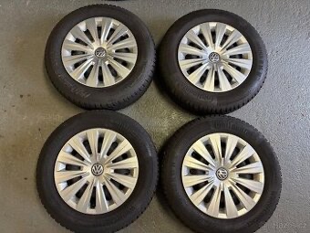 Zimní Sada kol R15 195/65+Volkswagen poklice - 2