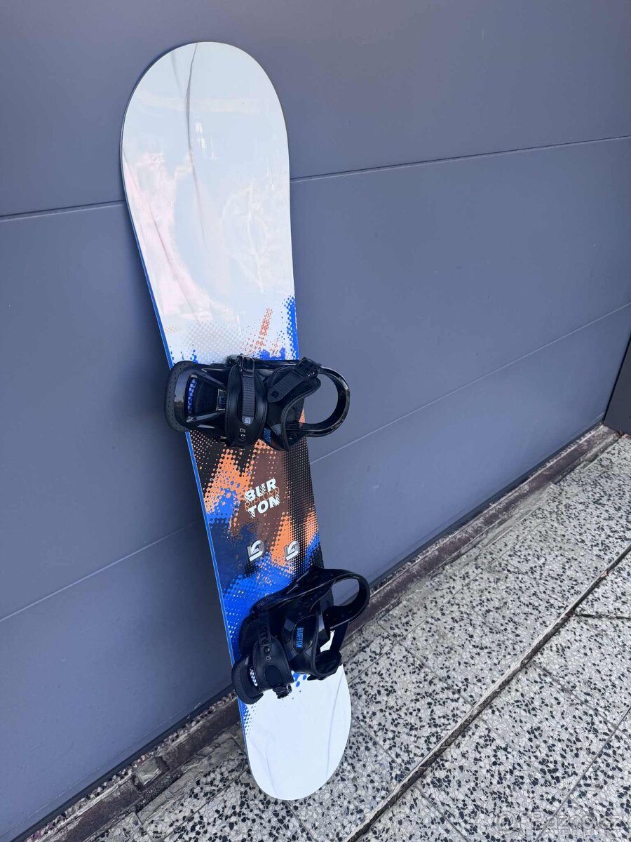 Snowboard Burton 145 cm + vázání + obal – jako nový - 2