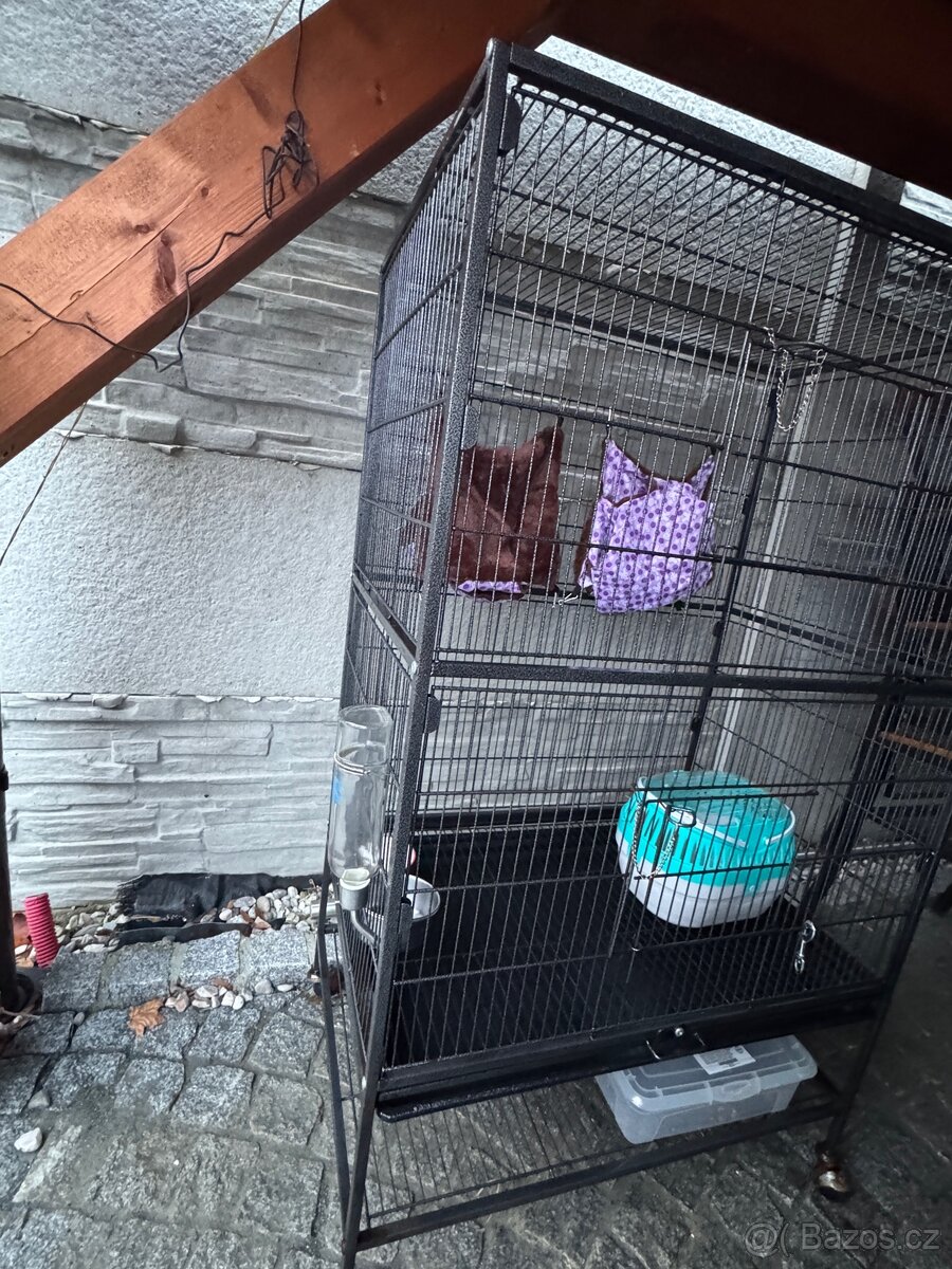 Klec s příslušenstvím pro hlodavce, fretky nebo ptactvo - 2