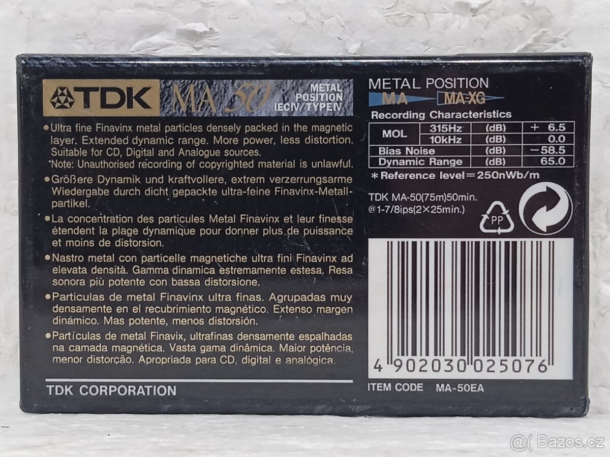 TDK MA50 MA-50EA METAL Retro Audiokazeta - 2