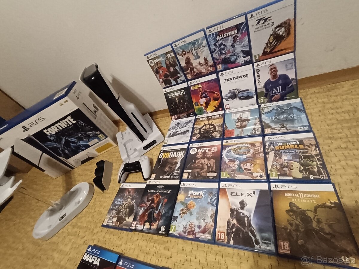 PS5 Slim,Stojan VR,Dokovací St.,Chl. Podstavec. - 2