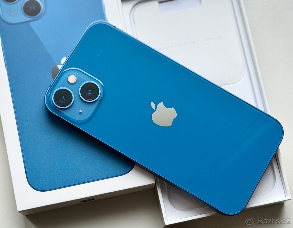 iPhone 13 Blue BATERIE 100% TOP - 2