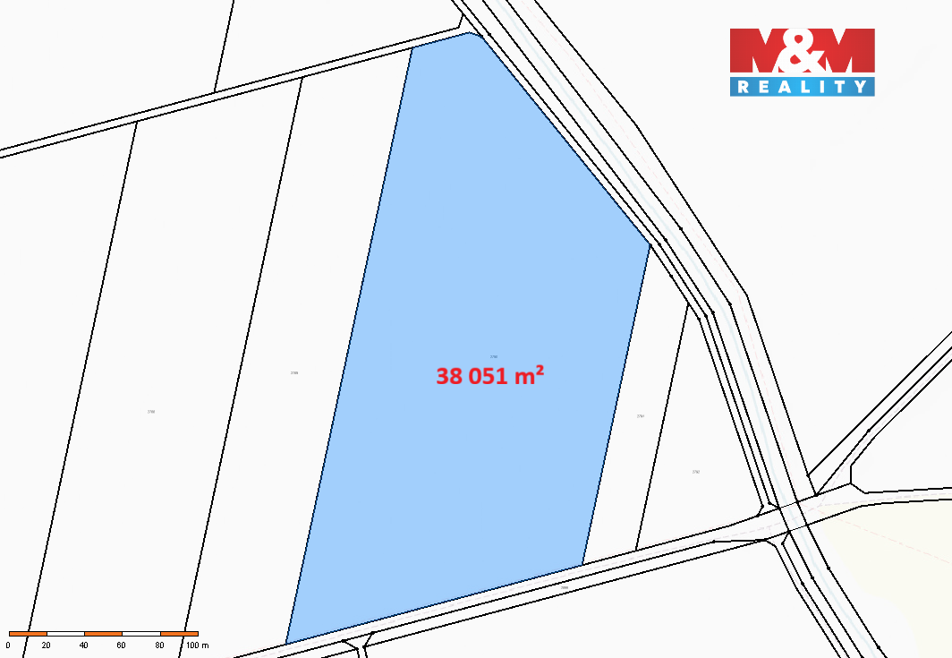 Prodej pole, 38051 m², Strachotín - 2