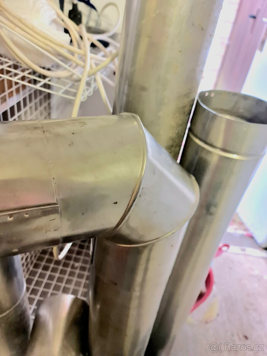 Nerezová vložka - komín 140mm, délka cca 5m plus 2x koleno - 2