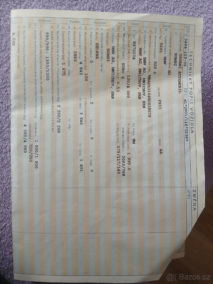 Motor z BMW e61 2.0d 130kw N47D20A - 2