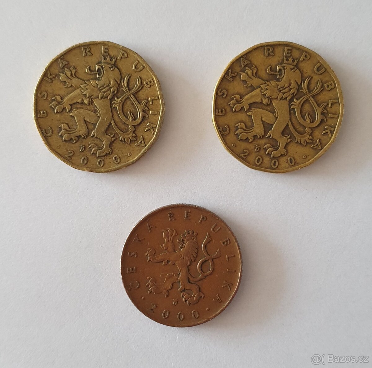 10Kč 2x 20Kč 2000 milénium orloj strojek sv. Václav - 2