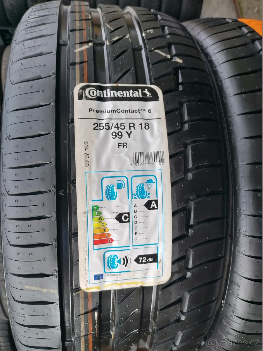 Letní pneu = 255/45 R18 = CONTINENTAL = 2ks = NOVÉ - 2