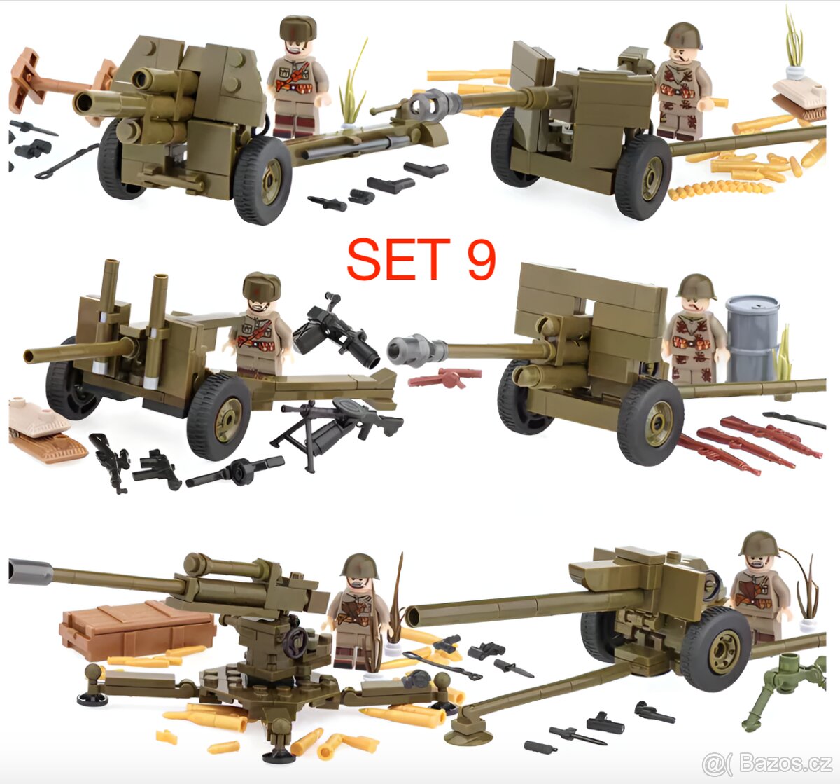 Rôzne sety vojakov 6 + doplnky - typ lego - nové - 2