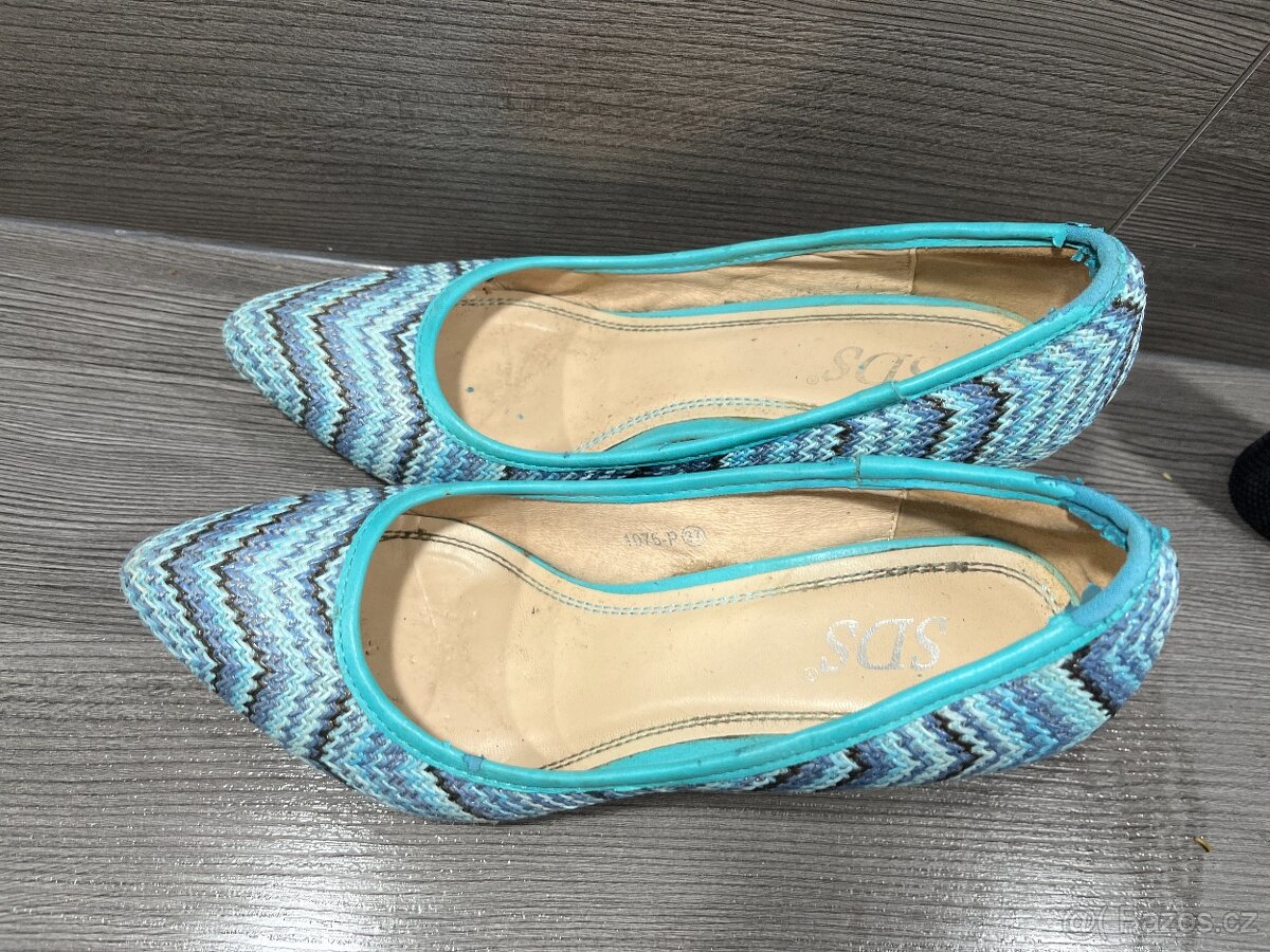 Dámské modré lodičky vel. 37 - 2