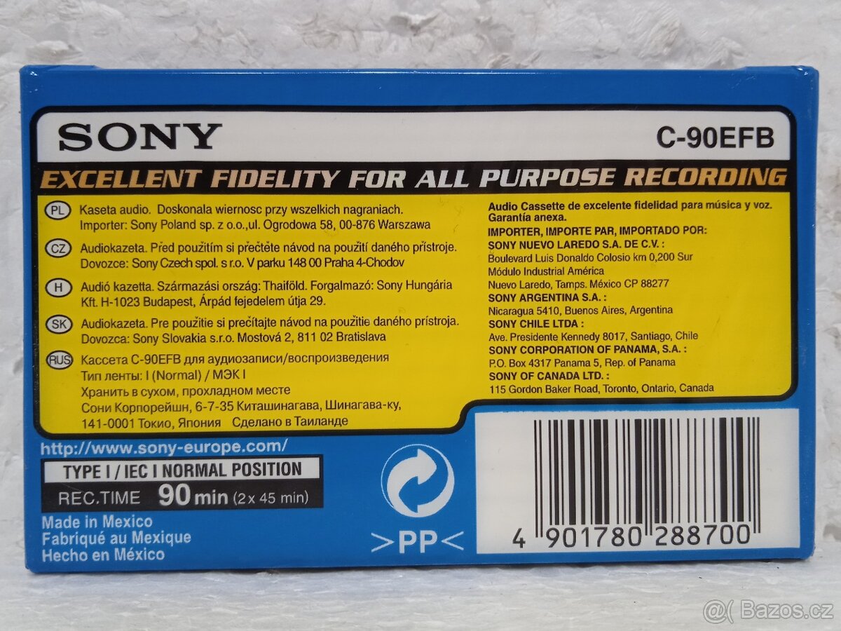 Sony EF90 C-90EFB Retro Audiokazeta - 2