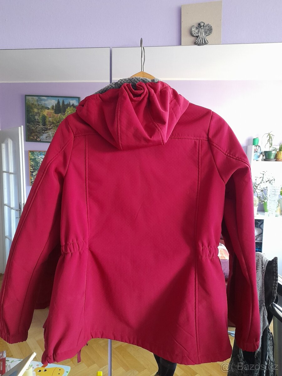 softshellová vínová bunda vel. 34 z Tchiba - 2