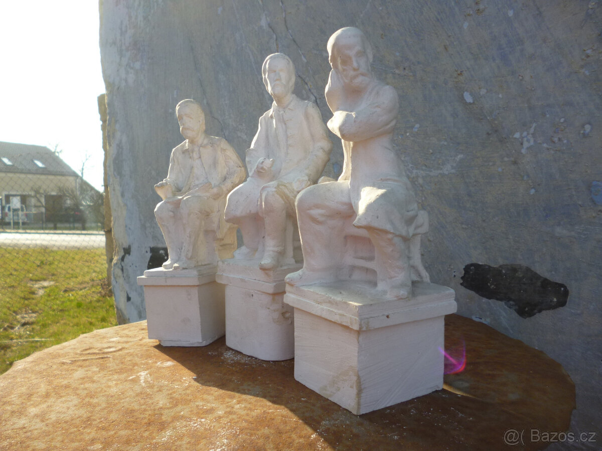 3x sádrová socha Bedřicha Smetany - 2