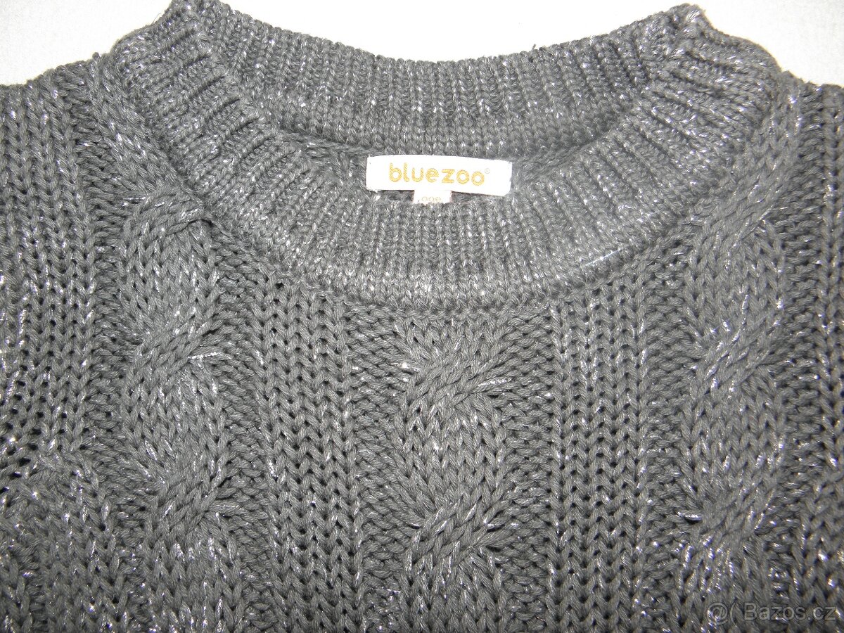 Dívčí delší svetr zn. Bluezoo vel.128 - 2