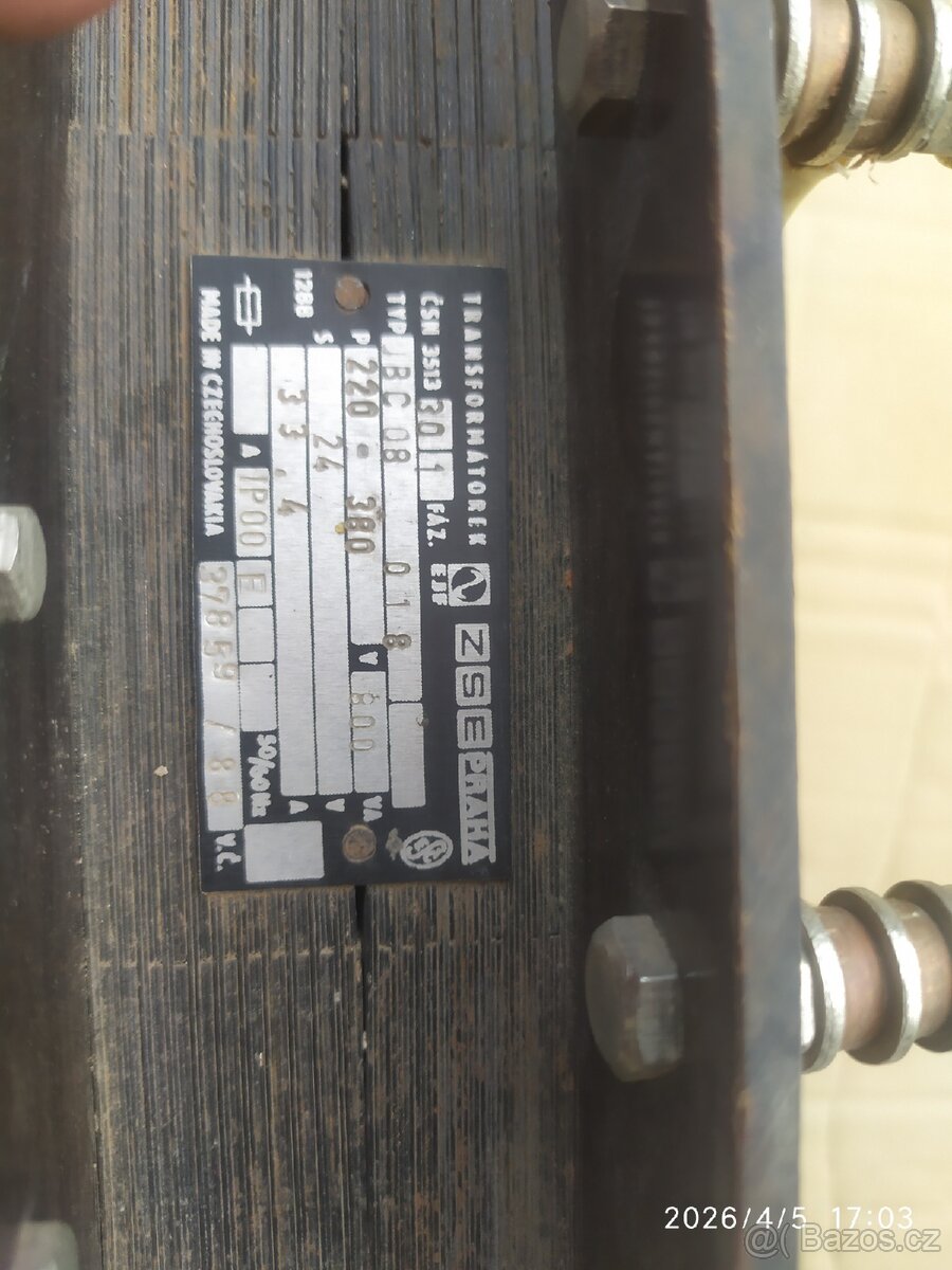 Transformátor 220,380 / 24V. 800VA - 2