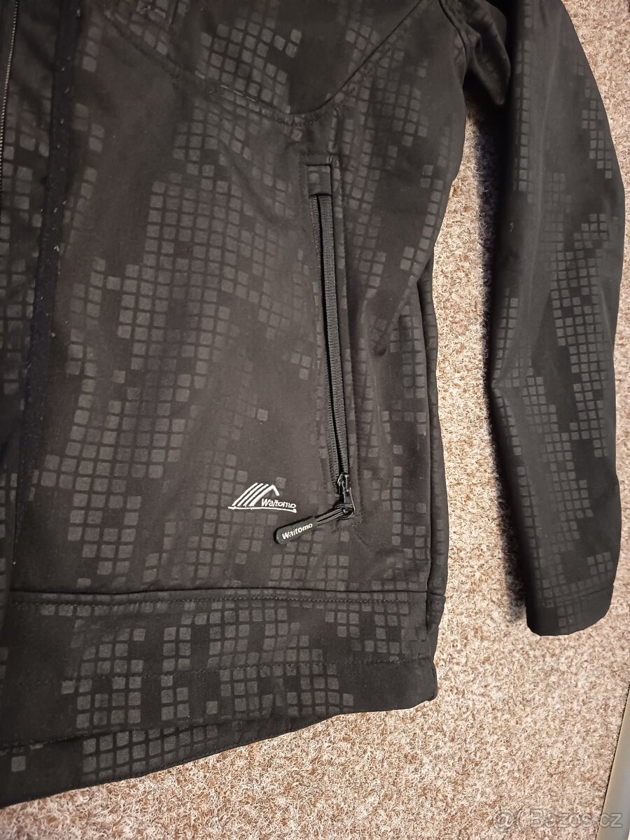 Softshell černá bunda s kapucí , velikost XL - 2