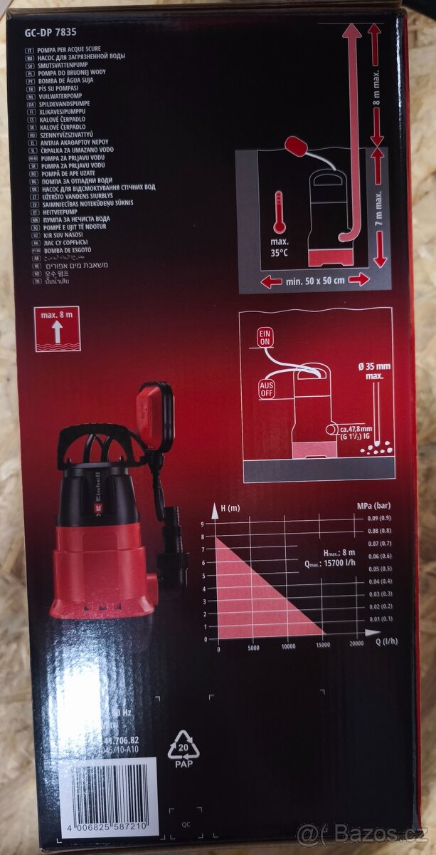Kalové čerpadlo Einhell GC-DP 7835 - 2