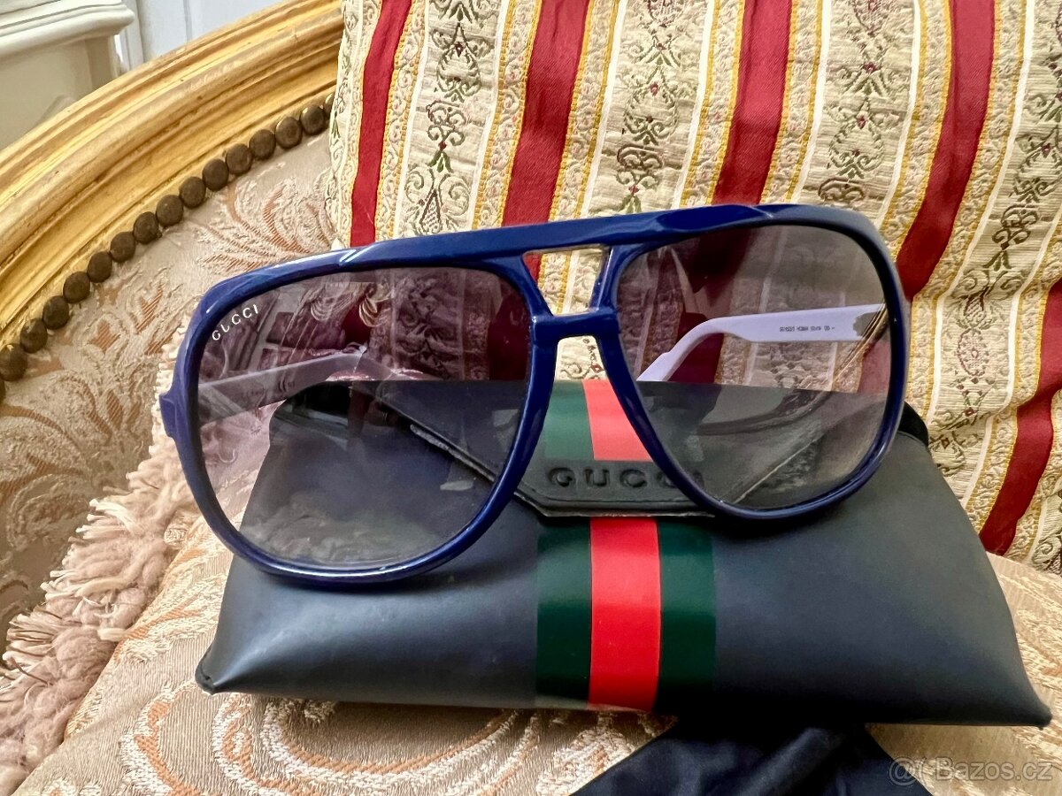 Velké nebesky modré pilotky GUCCI - 2