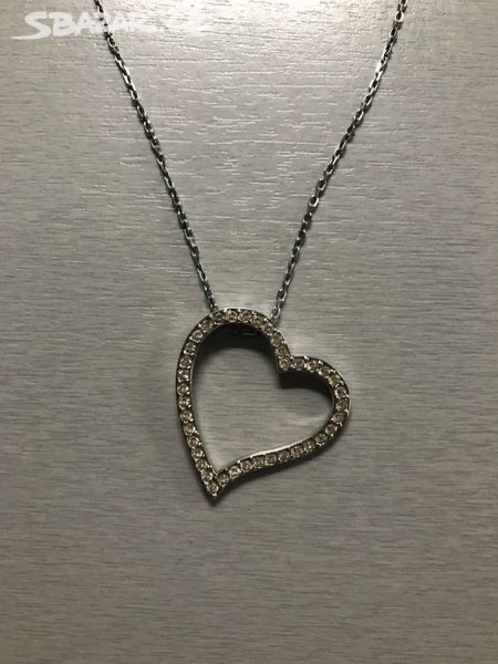 SWAROVSKI SET - ŘETÍZEK SRDCE - 2