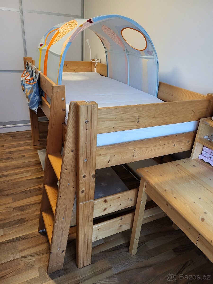 Dětská zvýšená postel/ patrová postel Gazel Sendy - masiv - 2