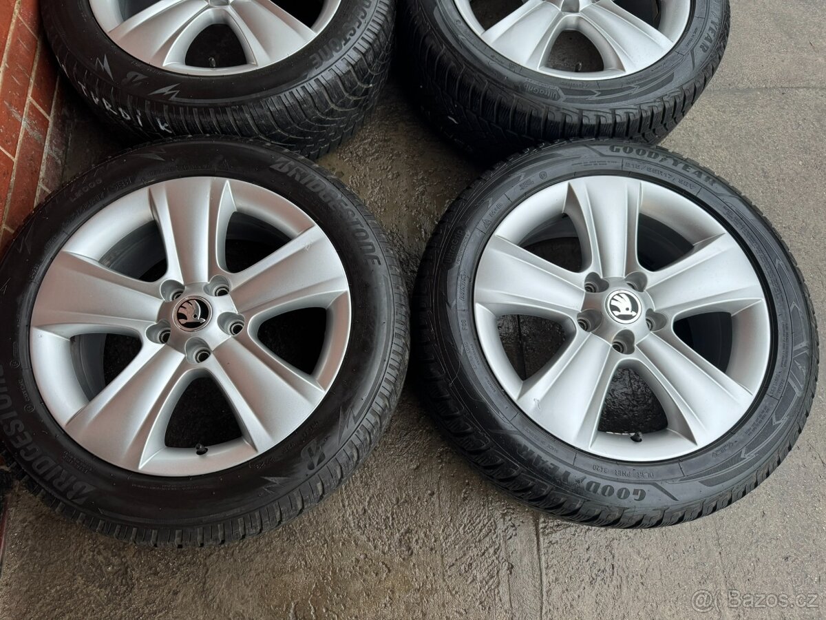 Alu 17" 5x112 škoda DOLOMITE zimní 75% KaroQ TOP - 2