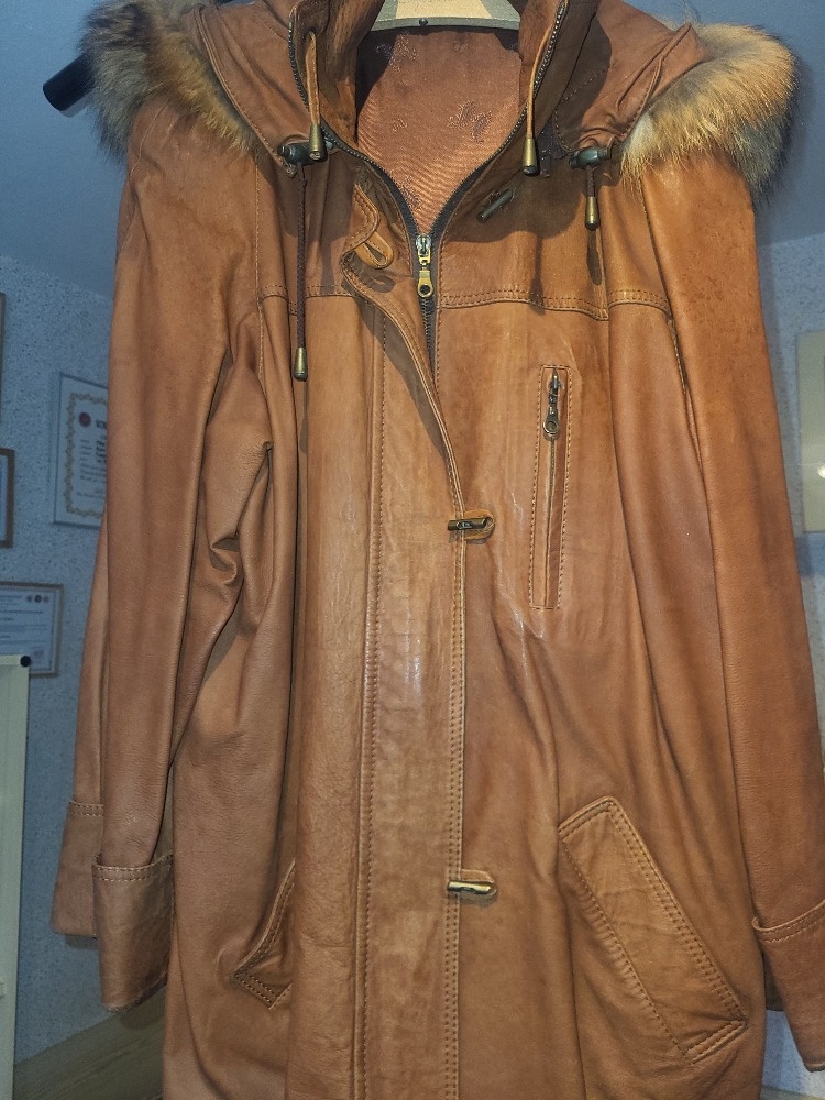 Kožený dámský kabát - 2