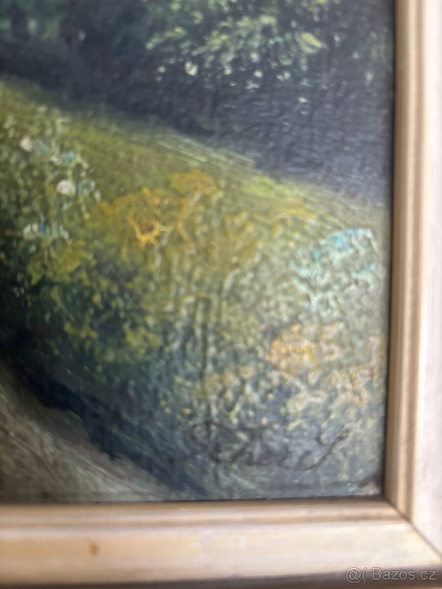 Obraz A.Fehér starožitný, olej na desce 35x45 - 2