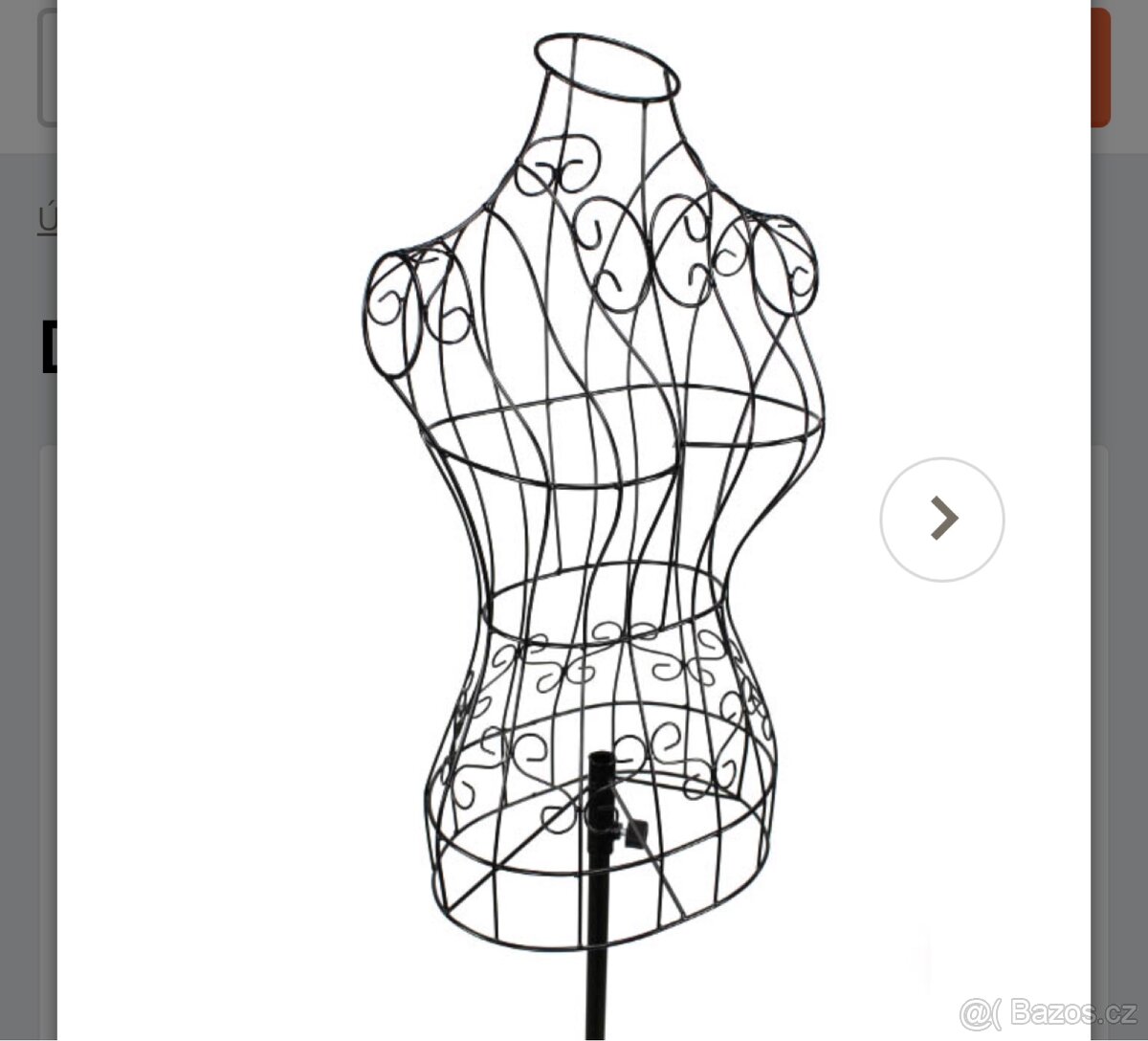 Dámské torzo, černé, kovové - 2