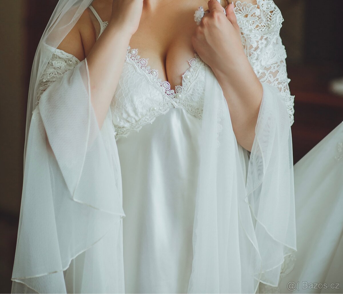 Svatební župan / krajkový župan - 2