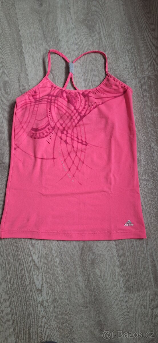 Sportovní růžové tílko Adidas - 2