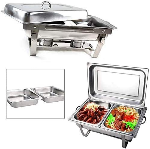 Sada 4 ks dvoudílných nerezových ohřívačů potravin - 2