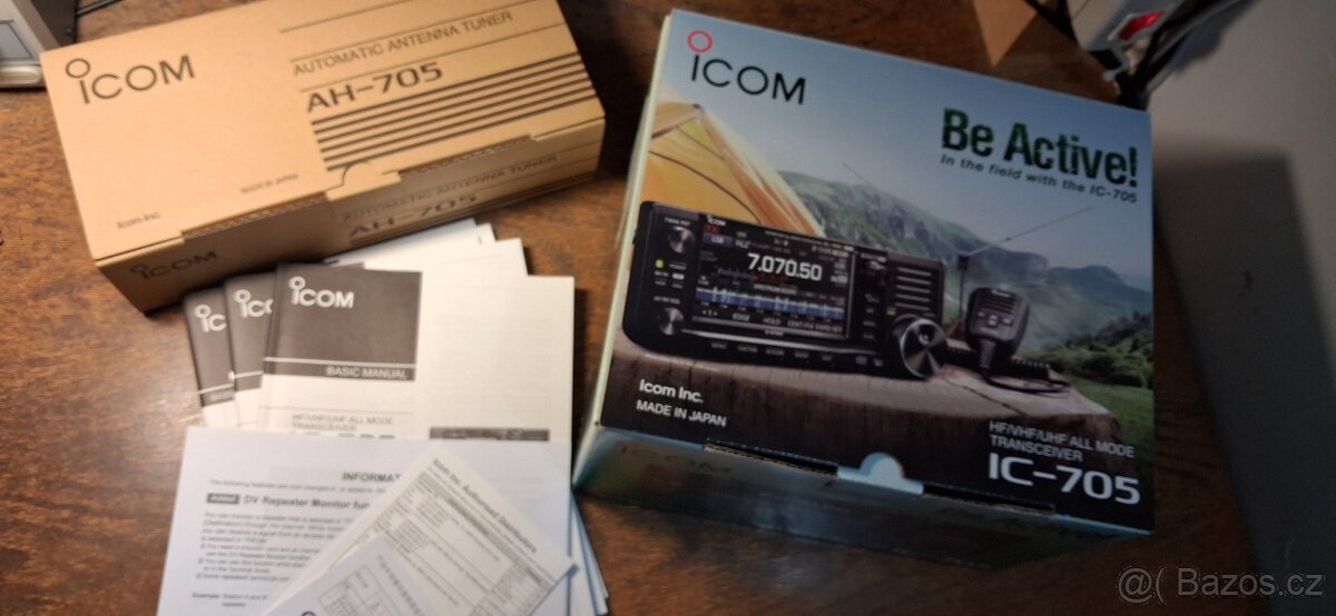 Icom IC-705 + AH-705 + příslušenství - 2