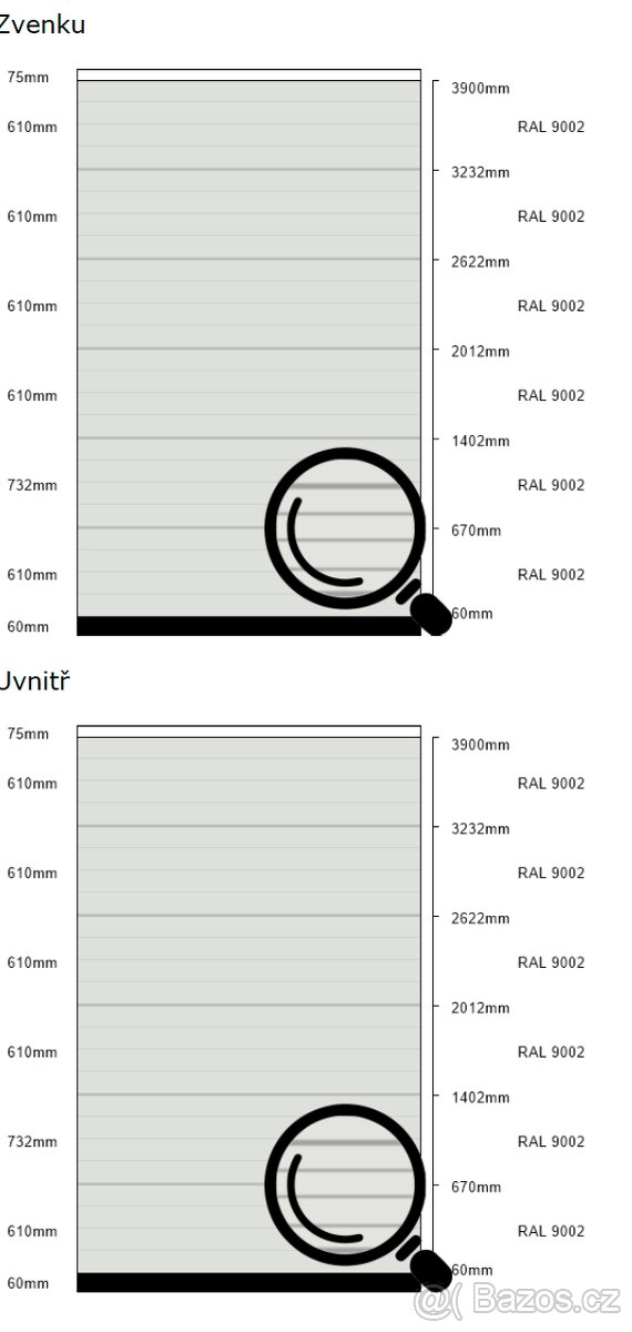 Prodám dvoje kompletní sekční vrata Lomax - 2