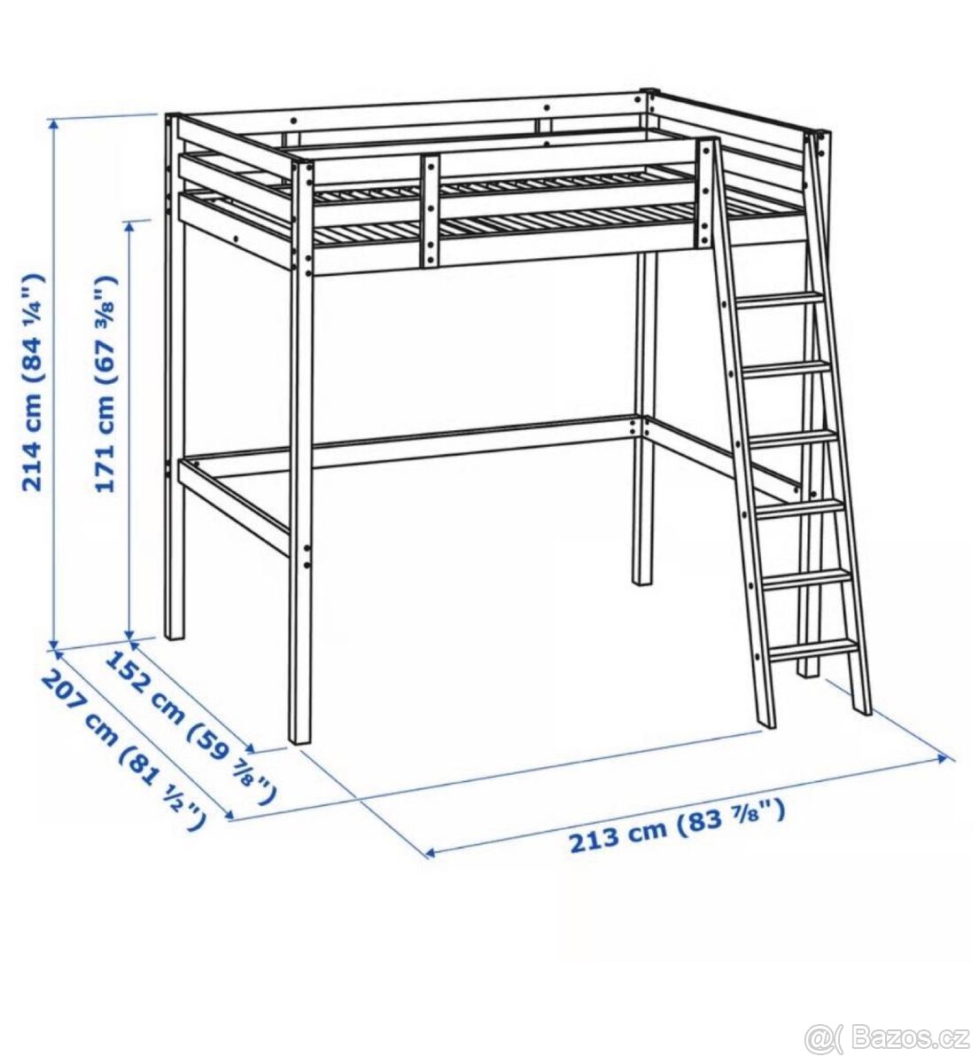 Rám vysoké postele Ikea STORÅ - 2