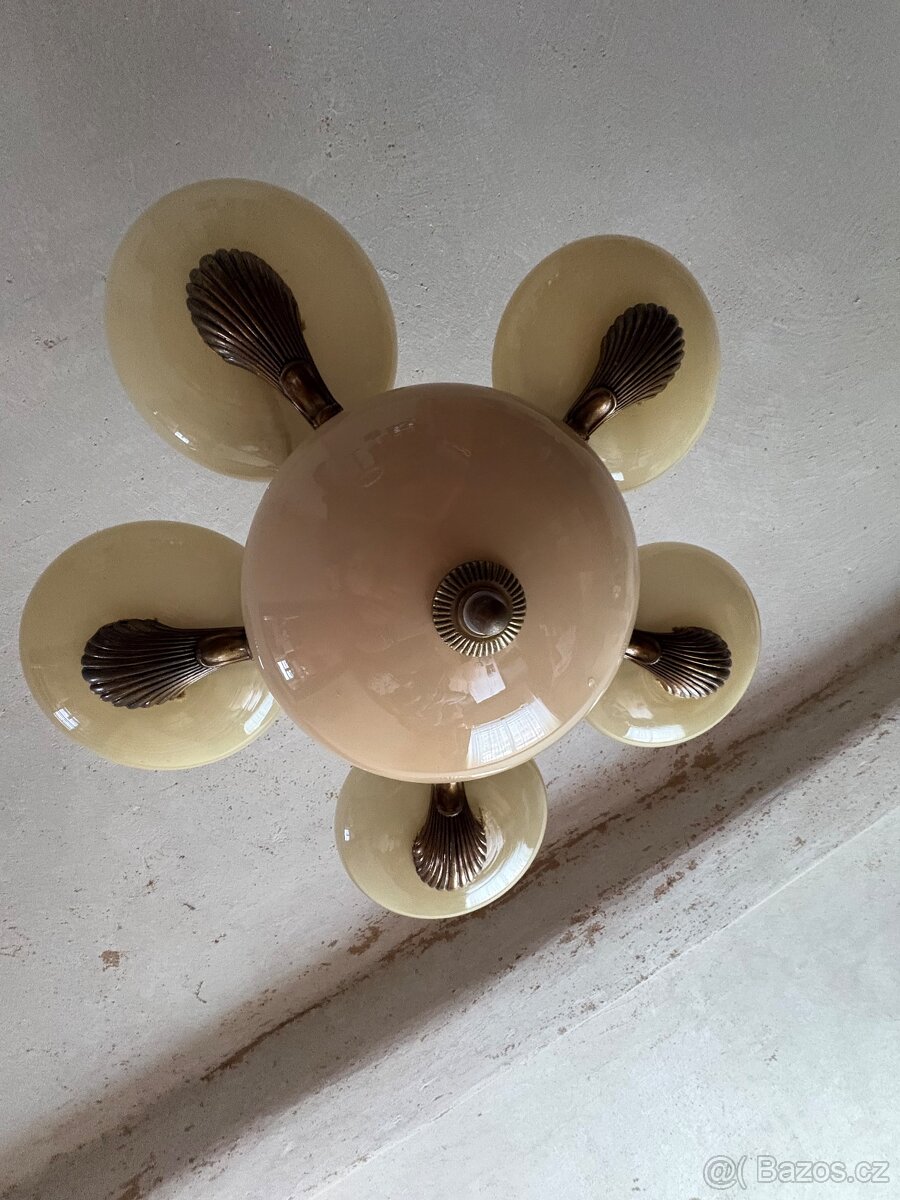 Starožitný mosazný lustr - 2